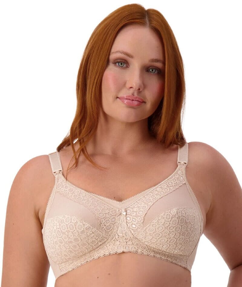 Triumph Lace Wire-free Maternity Bra - Nude Bras