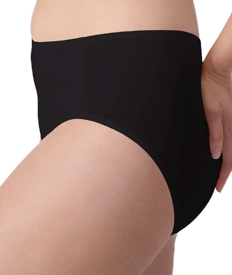 Triumph Lacy Minimiser Maxi Brief - Black Knickers