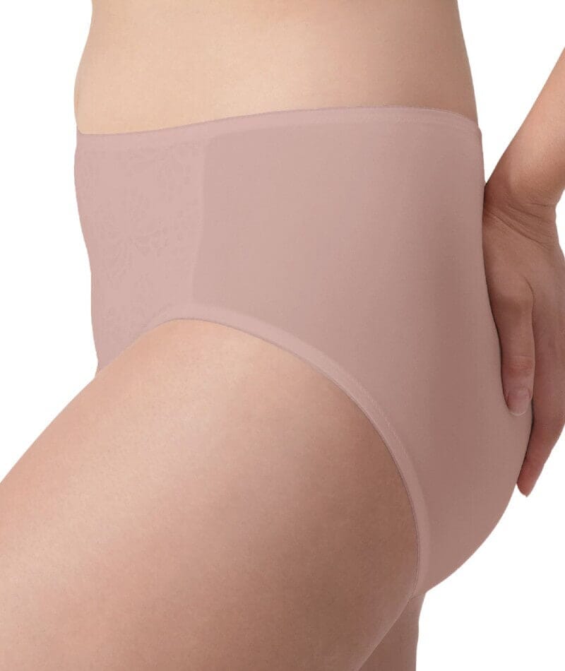 Triumph Lacy Minimiser Maxi Brief - Chocolate Mousse Knickers