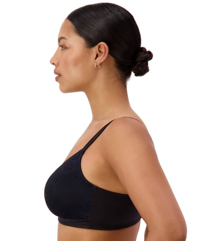 Triumph Lacy Minimiser Wire-free Bra - Black Bras