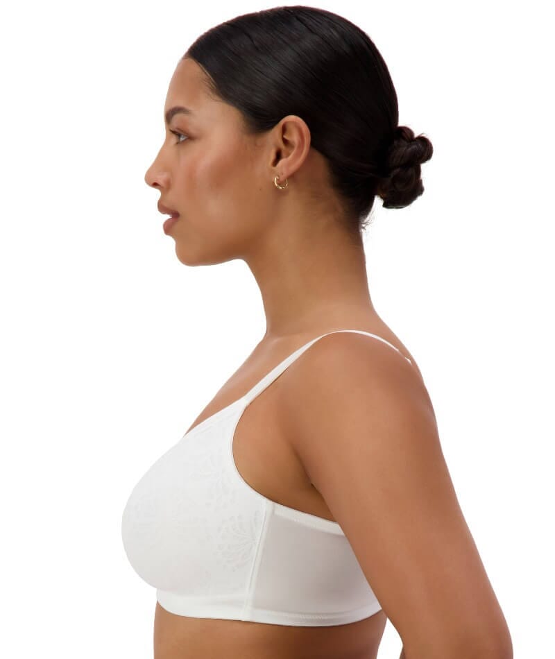 Triumph Lacy Minimiser Wire-free Bra - White Bras