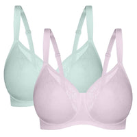 Triumph Lacy Minimizer 2 Pack Bra - Opale/Crocus