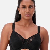 Triumph Lacy Minimizer Bra - Black