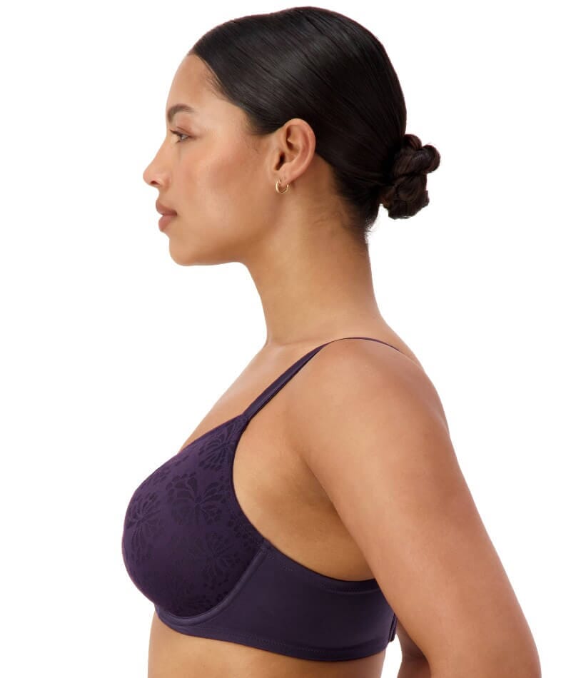 Triumph Lacy Minimizer Bra - Blueberry Bras