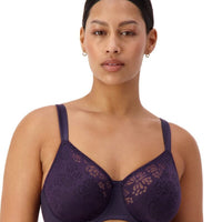 Triumph Lacy Minimizer Bra - Blueberry