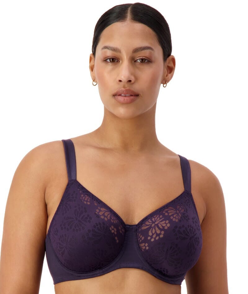 Triumph Lacy Minimizer Bra - Blueberry Bras