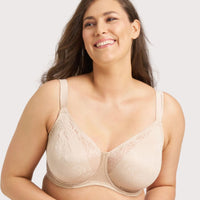 Triumph Lacy Minimizer Bra - New Beige