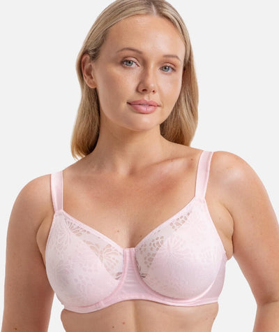 Triumph Lacy Minimizer 2 Pack Bra - Pink/Prussian Blue