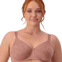 Triumph Lacy Minimizer Bra - Toasted Almond