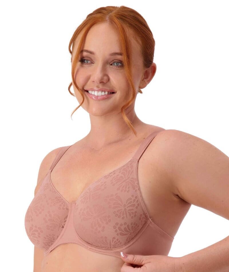 Triumph Lacy Minimizer 2 Pack Bra - Toasted Almond\Cherry Rose Bras