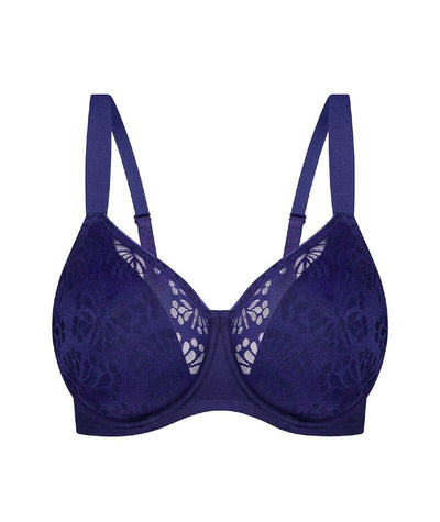 Triumph Lacy Minimizer Bra - True Navy