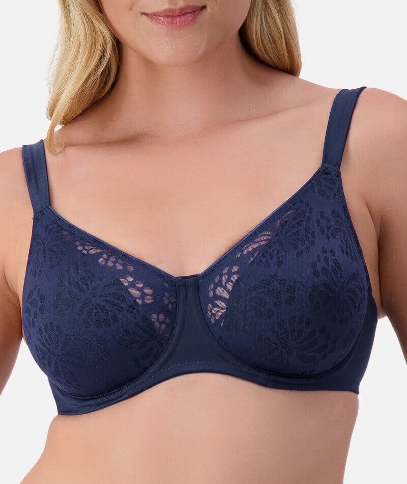 Triumph Lacy Minimizer Bra - True Navy Bras