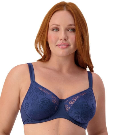 Triumph Lacy Minimizer Bra - True Navy Bras