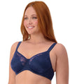 Triumph Lacy Minimizer Bra - True Navy Bras