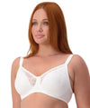 Triumph Lacy Minimizer Bra - White Bras