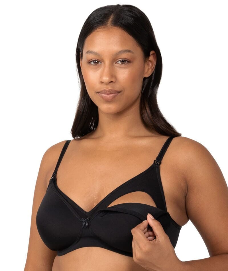 Triumph Mamabel Smooth Wire-free Maternity Bra 2 Pack - Black/Nude - Curvy  Bras