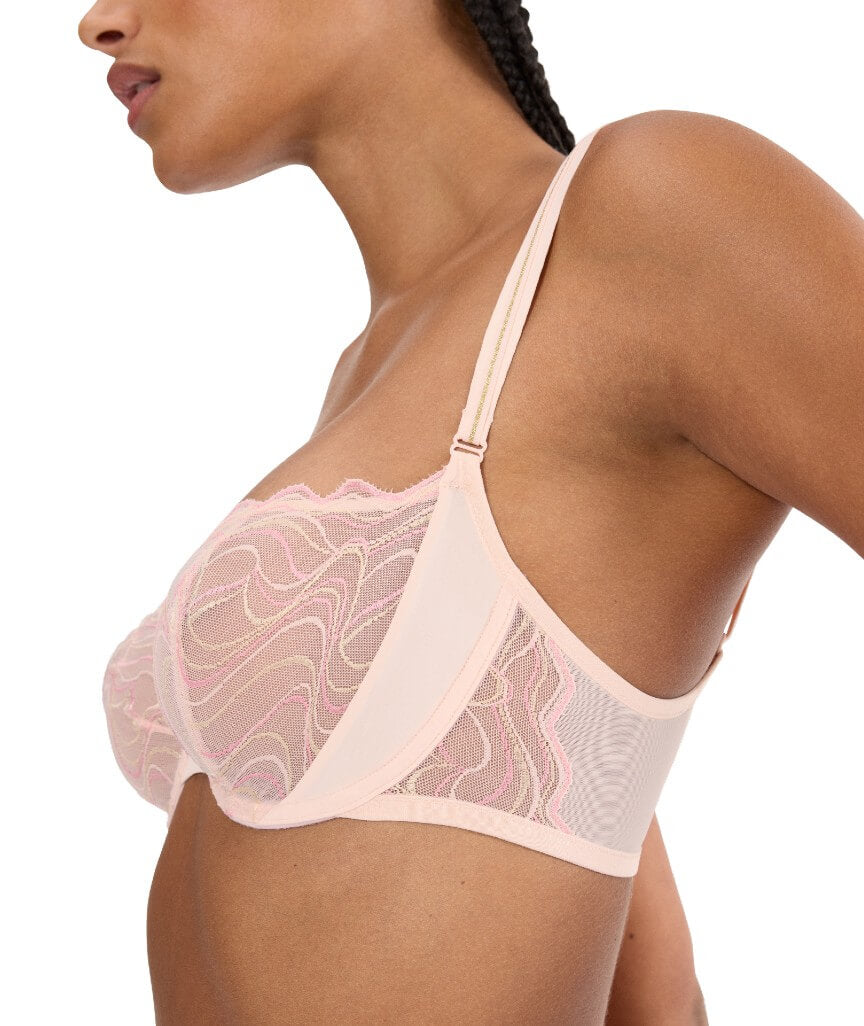 Triumph Palina Waves of Glow Balconette Underwire Non-Padded Bra - Porcelain