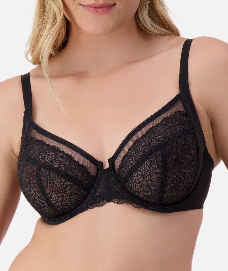 Triumph Sheer Balconette Bra - Black Bras