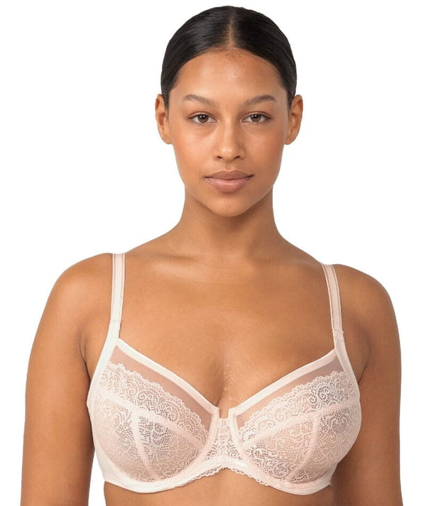 Triumph Sheer Balconette Bra - Nude Pink - Curvy Bras