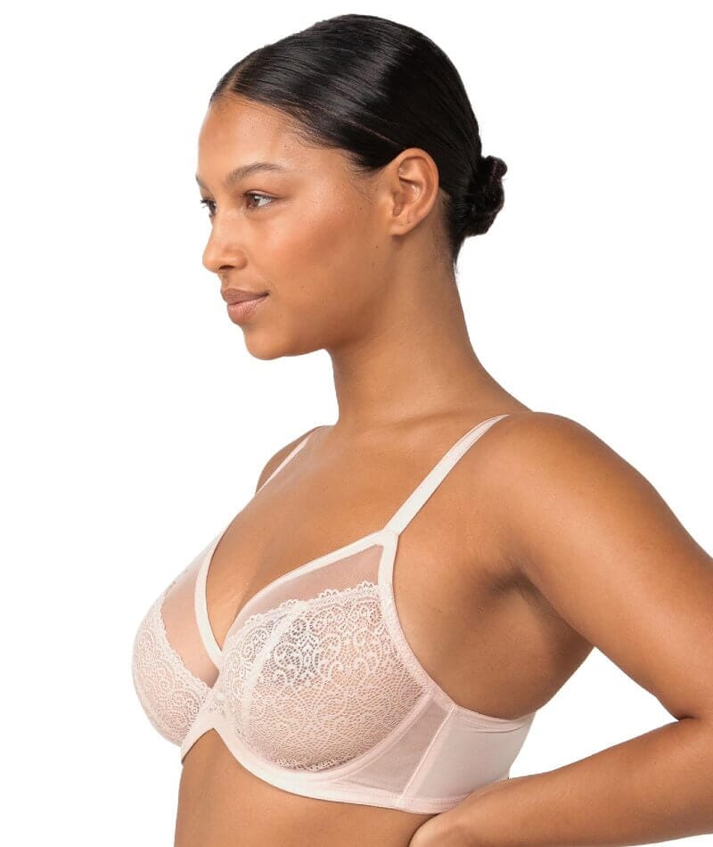 Triumph Sheer Minimizer Bra - Nude Pink - Curvy Bras