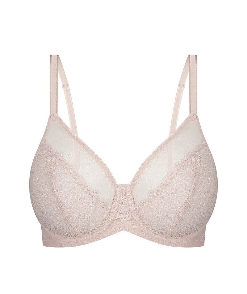 Triumph Sheer Minimizer Bra - Nude Pink - Curvy Bras