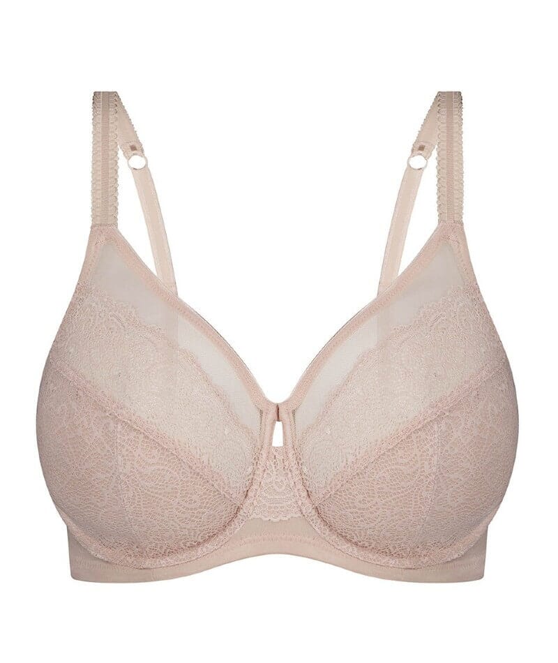 Triumph Sheer Underwired Bra - Nude Pink - Curvy Bras