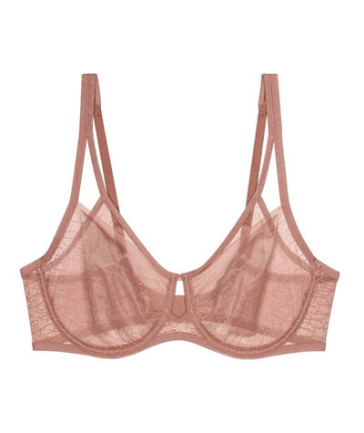 Triumph Signature Sheer Underwired Minimiser Bra - Toasted Almond Bras