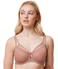 Triumph Signature Sheer Underwired Minimiser Bra - Toasted Almond