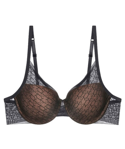 Triumph Signature Sheer Underwired Padded Half Cup Bra - Black Bras