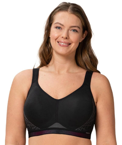 Triumph Triaction Ultra Underwired Padded Sports Bra - Black - Curvy