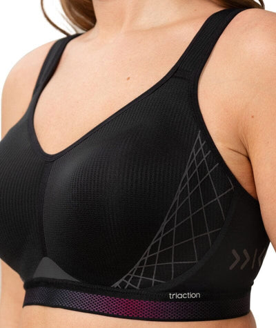 Triumph Triaction Cardio Cloud Wire-free Sports Bra - Black Bras