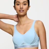 Triumph Triaction Cardio Flow Wire-free Sports Bra - Sky Blue