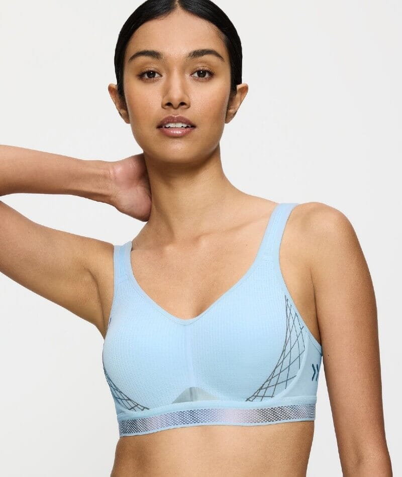 Triumph Triaction Cardio Flow Wire-free Sports Bra - Sky Blue Bras 