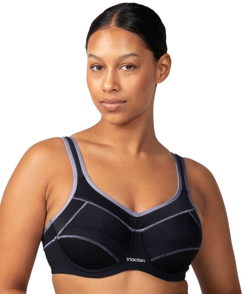 Triumph Triaction Performance Sports Bra - Black / Silver