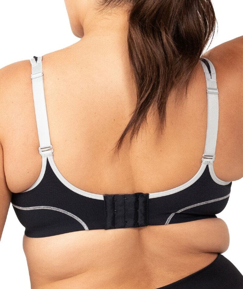 Triumph Triaction Performance Sports Bra - Black / Silver Bras