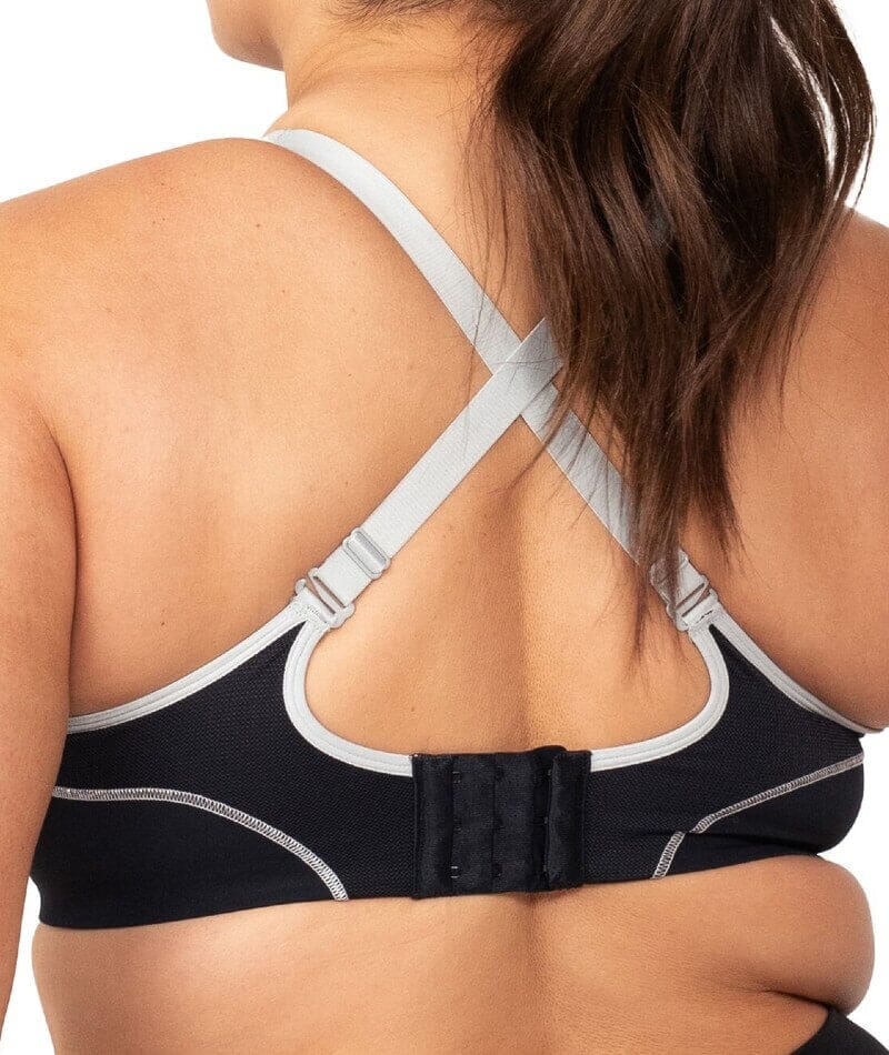 Triumph Triaction Performance Sports Bra - Black / Silver Bras