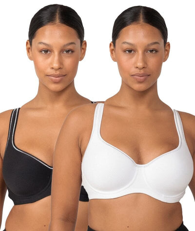 Triumph Triaction Racerback 2 Pack - Black/White Bras