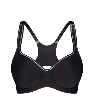 Triumph Triaction Racerback Sports Bra - Black - Curvy Bras