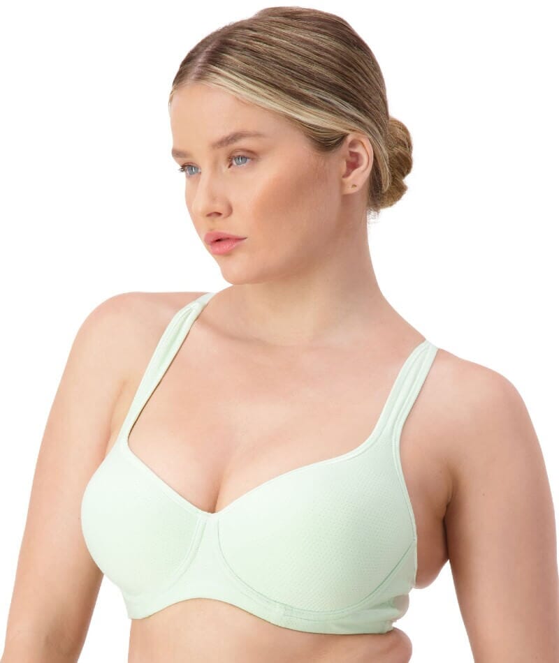 Triumph Triaction Racerback Sports Bra - Mint Frappe - Curvy Bras