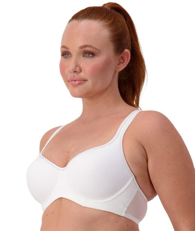 Triumph Triaction Racerback Sports Bra - White Bras