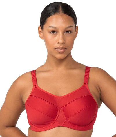 Triumph Triaction Ultra Underwired Sports Bra - Shanghai Red - Curvy Bras