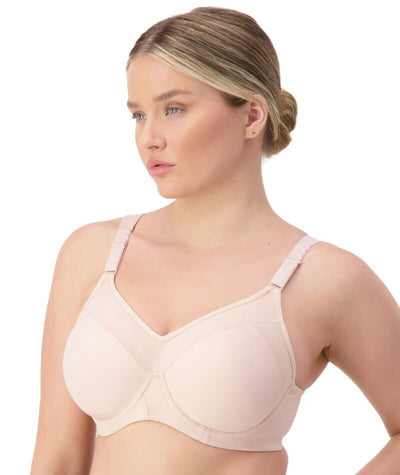 Triumph Triaction Ultra Underwired Padded Sports Bra - Fig Pink Bras