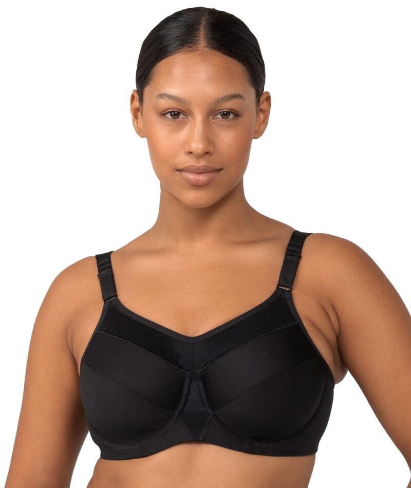 Triumph Triaction Ultra Underwired Sports Bra - Black - Curvy Bras