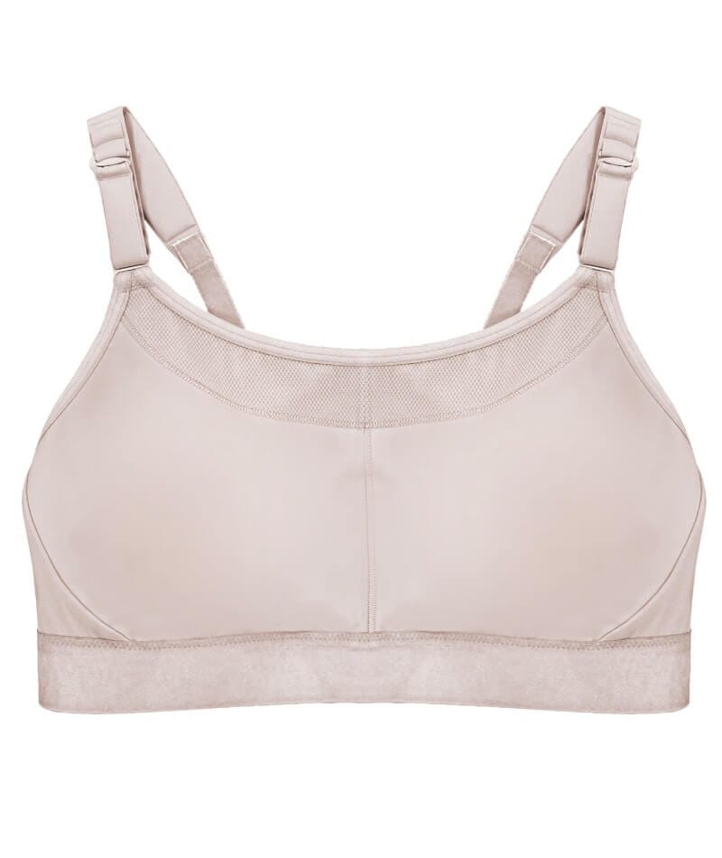 Triumph Triaction Ultra Wire-free Sports Bra - Fig Pink - Curvy Bras