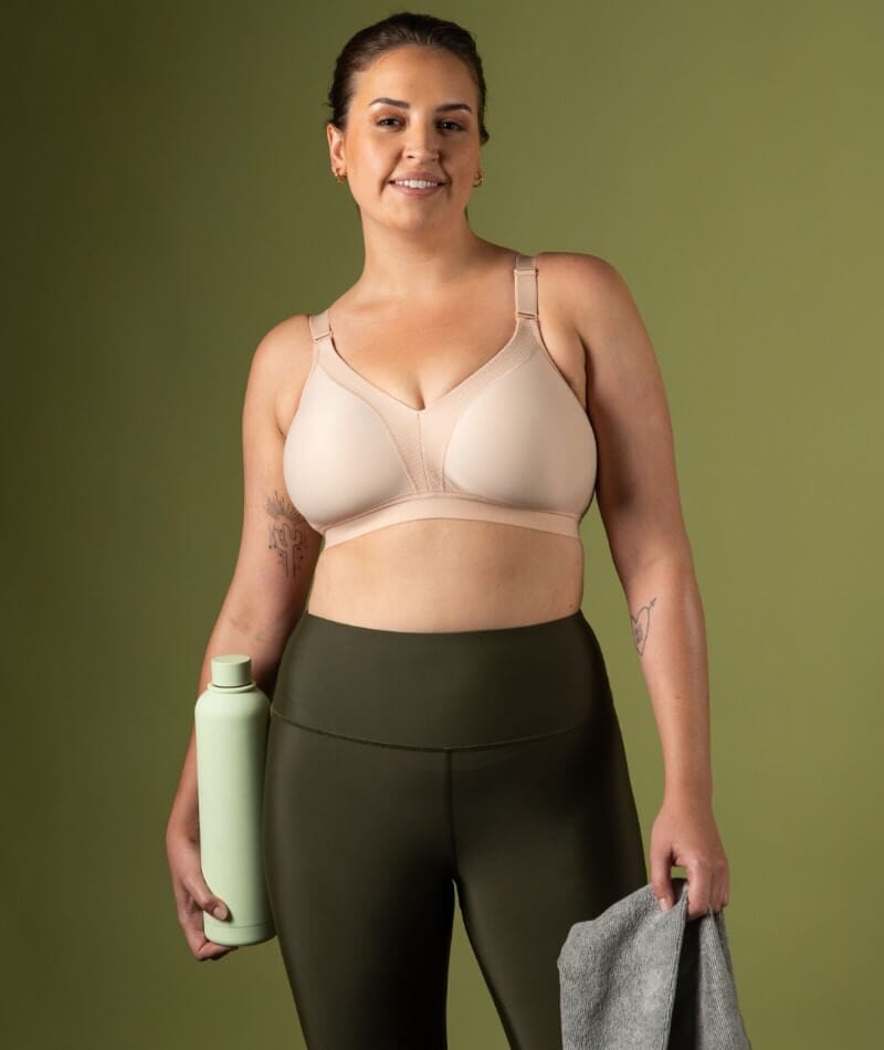 Triumph Triaction Wellness Wire-free Sports Bra - Neutral Beige Bras