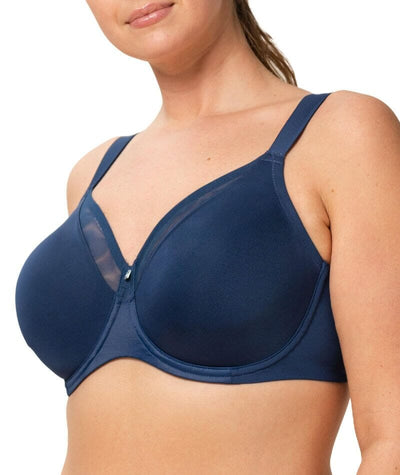 Triumph True Shape Sensation Minimiser Underwire Bra - Deep Water - Curvy  Bras