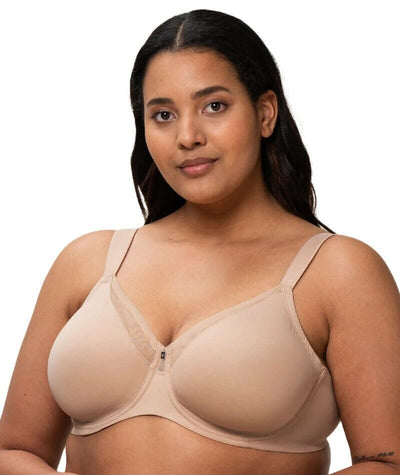 UK Ladies Plus Size Full coverage Bra Minimiser No Padded Non wired Comfort  Soft 