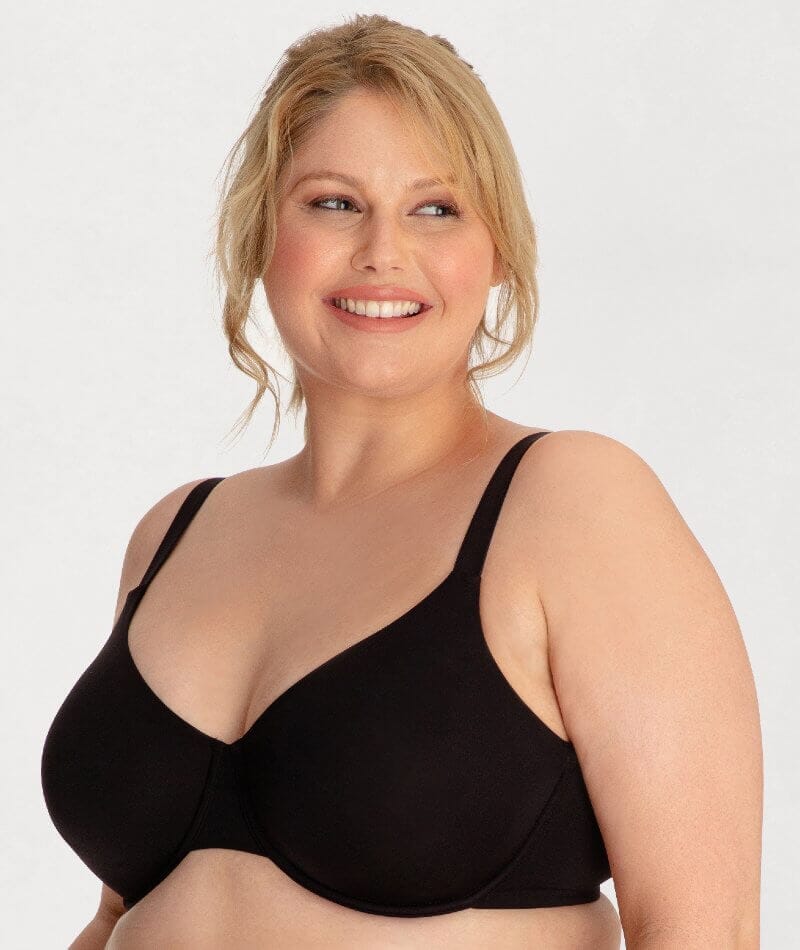 Underbliss Invisibliss Moulded Microfibre Underwire Bra - Black Bras