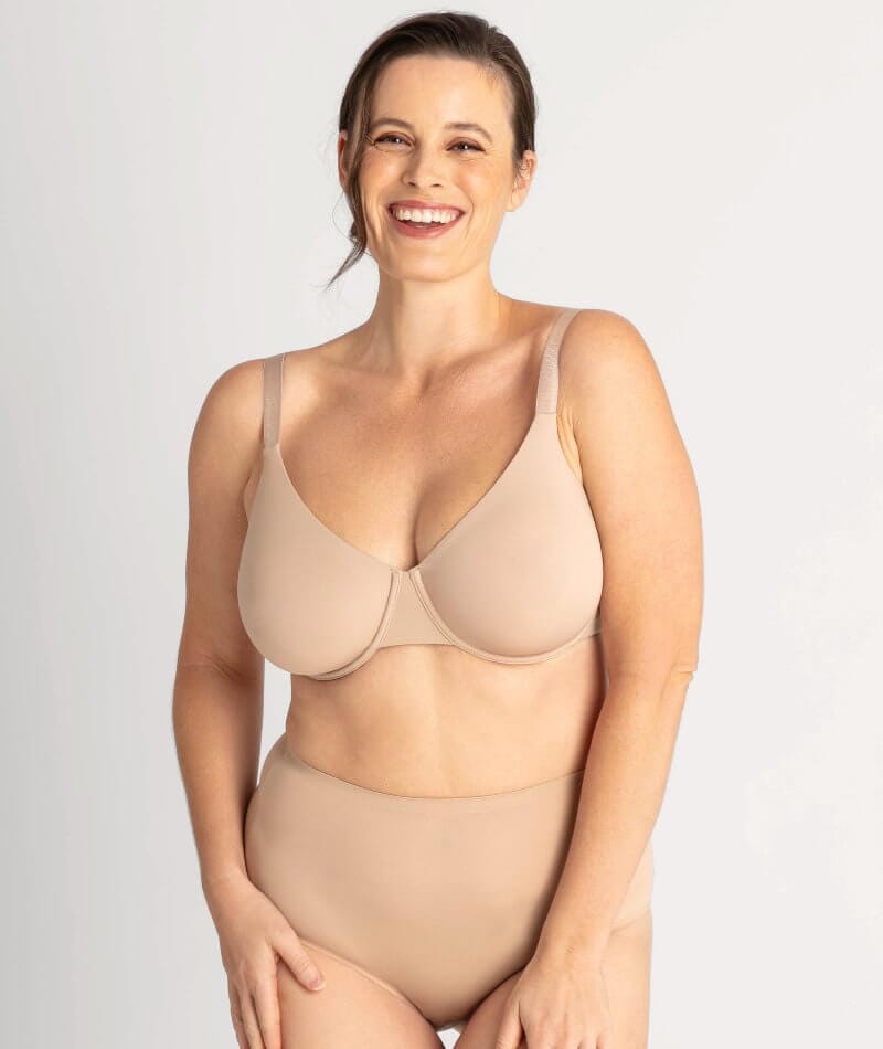 Underbliss Invisibliss Moulded Microfibre Underwire Bra - Nude Bras