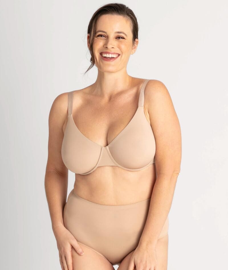 Underbliss Invisibliss Moulded Microfibre Underwire Bra 2 Pack - Nude Bras
